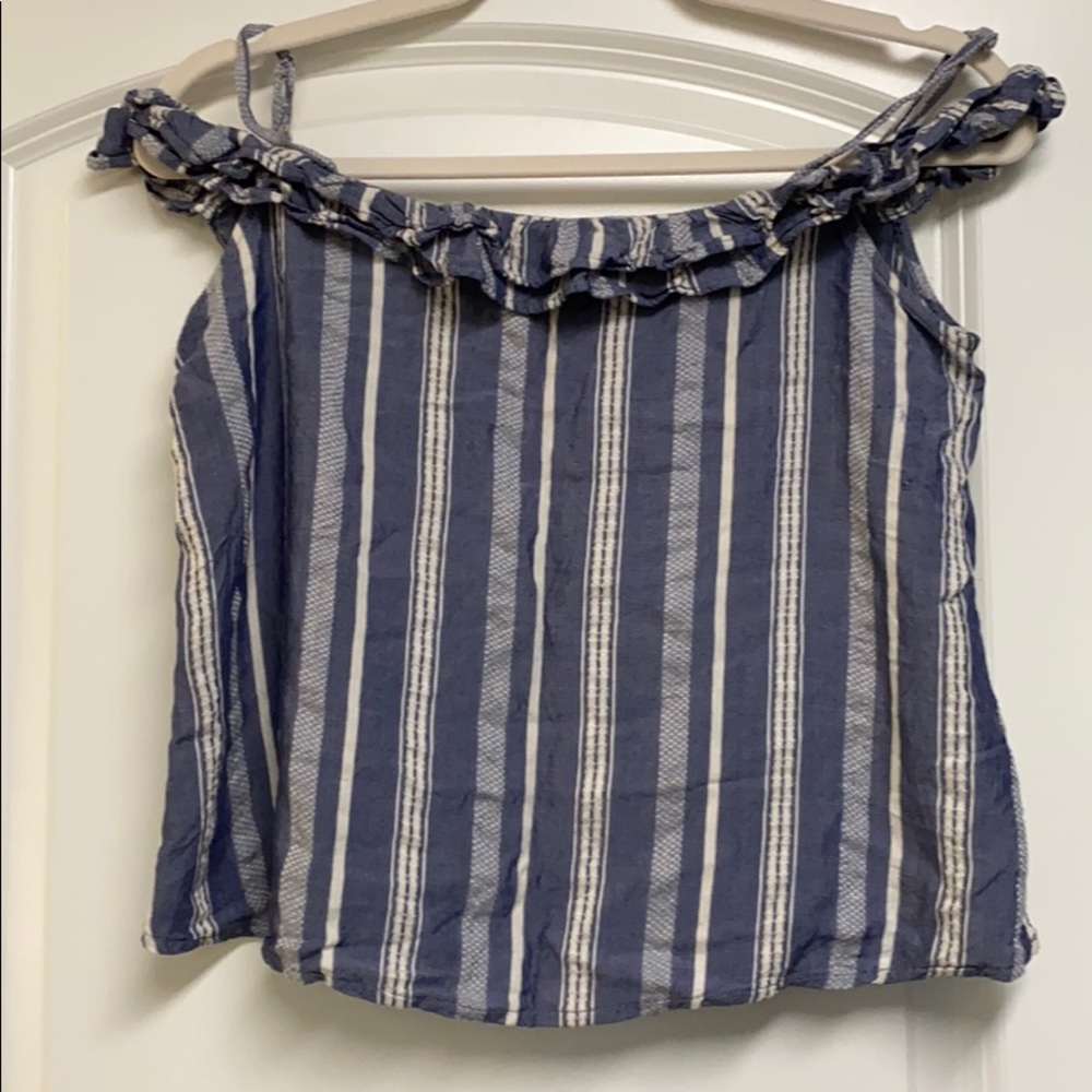 Striped off the shoulder top